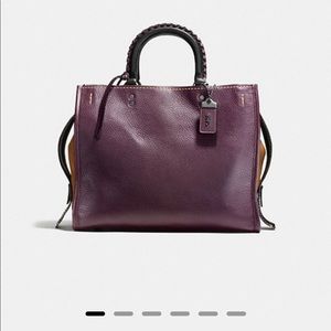 Coach Rogue with whipstitch handle